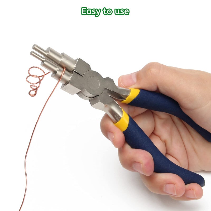 Anglekai 6 Step Jewelry Bail Making Pliers  AngleKai 3-10mm Wire Looping Forming Pliers Wire Wrapping Tools Looper Pliers for Jewelry Making with Non-Slip Handle Round Nose Pliers Wire Bending Pliers (1) - Image 4